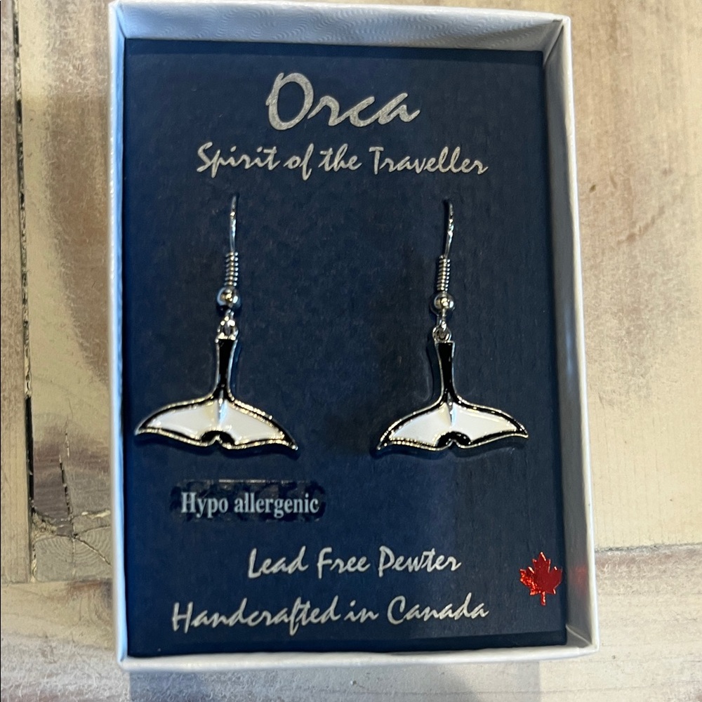 Orca Whale Tail Earrings